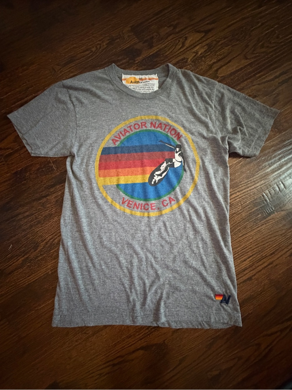 Aviator Nation Logo Gray Tshirt size M
